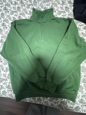 Green Aritzia Quarter-Zip Pullover Sweatshirt